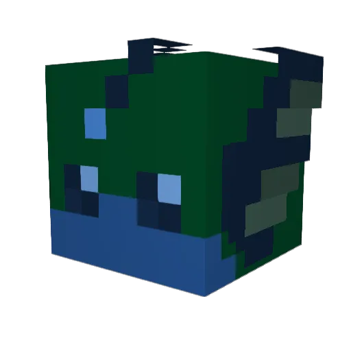 hollow71 Minecraft avatar head, 3D render
