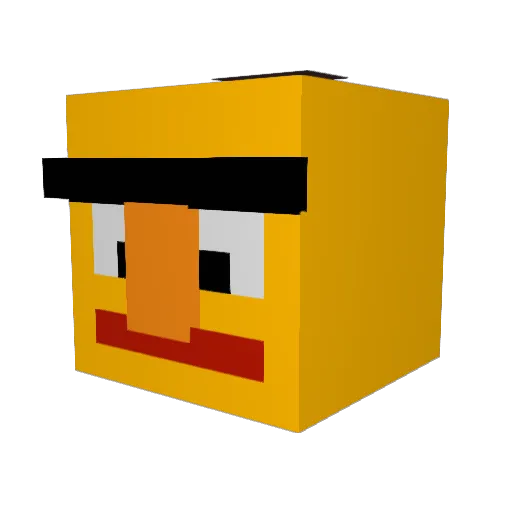 hollow_tree Minecraft avatar head, 3D render