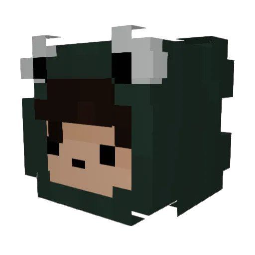 hollowempty Minecraft avatar head, 3D render
