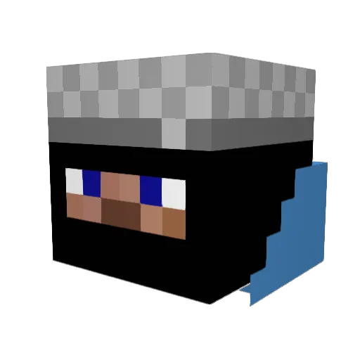 hollowguts Minecraft avatar head, 3D render