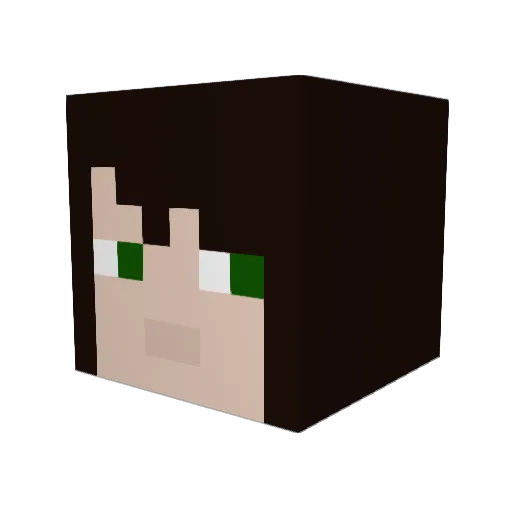 hollowhemlockss Minecraft avatar head, 3D render