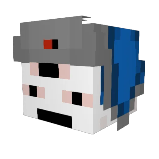 hollowmaybe Minecraft avatar head, 3D render