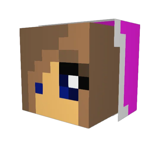 hollyaustin Minecraft avatar head, 3D render