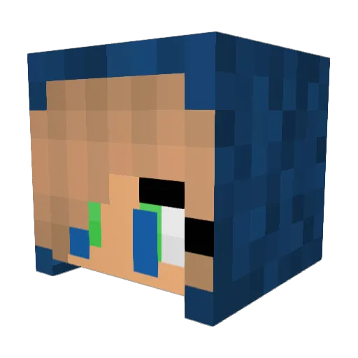 hollychatten Minecraft avatar head, 3D render