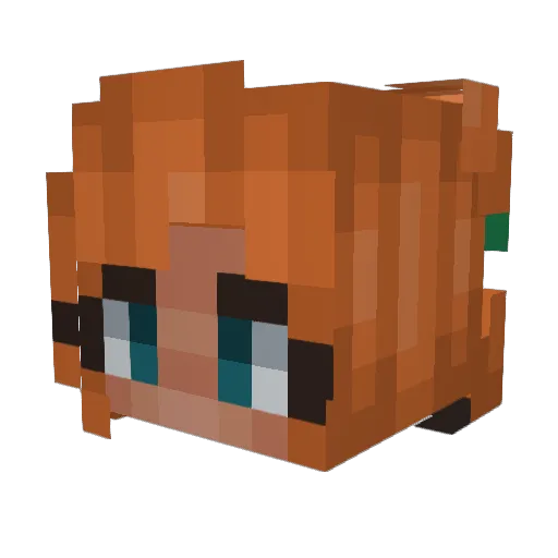 hollyjaneginger Minecraft avatar head, 3D render
