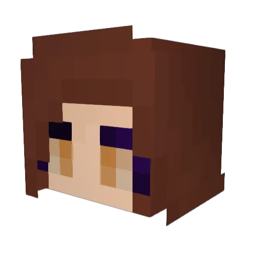 hollyjollygirl Minecraft avatar head, 3D render