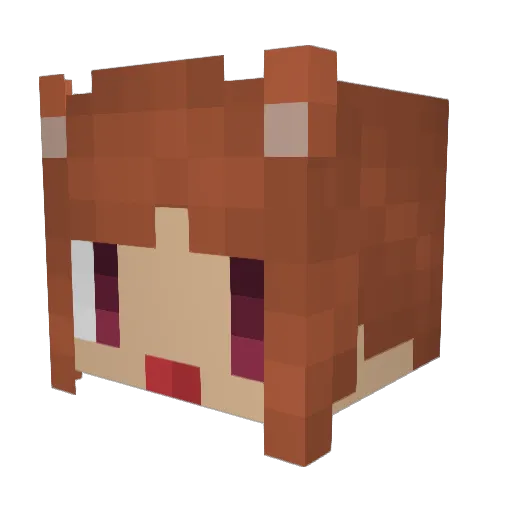 holo_apple Minecraft avatar head, 3D render