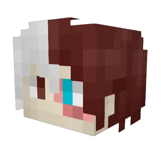 holodog Minecraft avatar head, 3D render