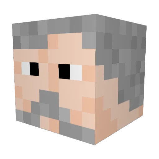 holodos Minecraft avatar head, 3D render