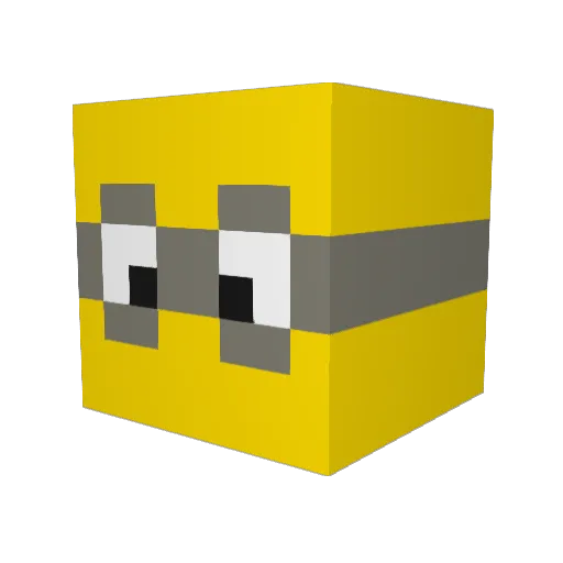 holopu Minecraft avatar head, 3D render