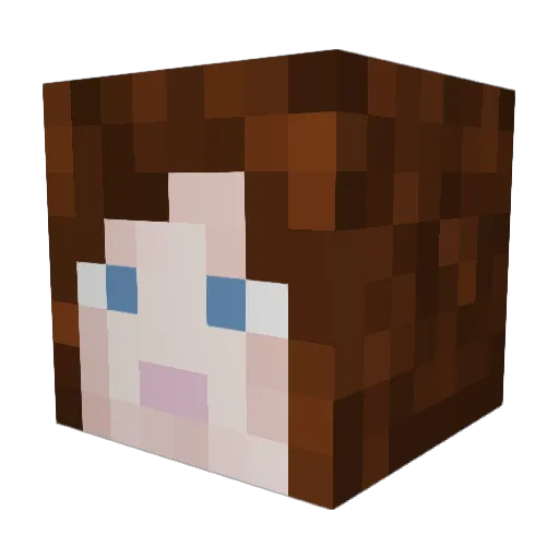 holoships Minecraft avatar head, 3D render