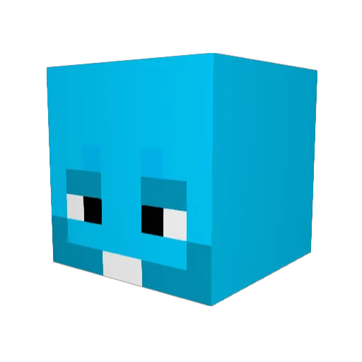 holoske Minecraft avatar head, 3D render