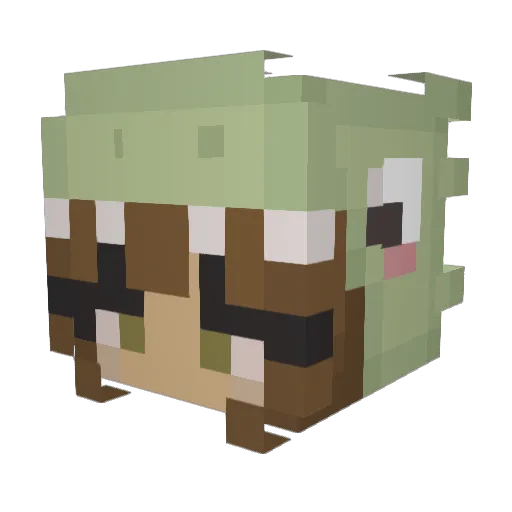 hols16 Minecraft avatar head, 3D render