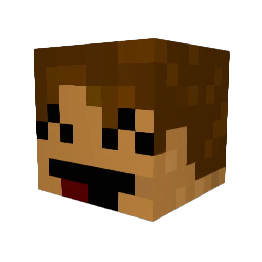holta Minecraft avatar head, 3D render