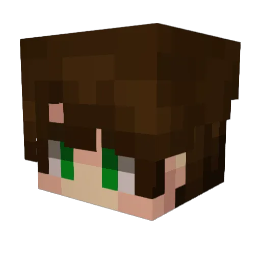 holycrabspiderX Minecraft avatar head, 3D render
