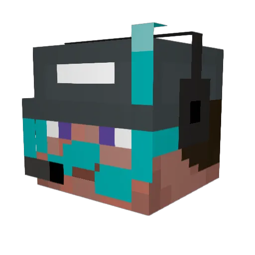 holyop Minecraft avatar head, 3D render