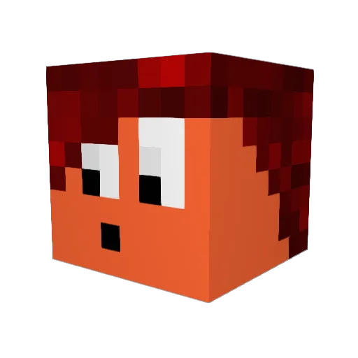 hom3er Minecraft avatar head, 3D render