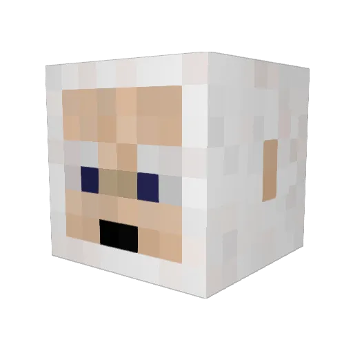 homeaddiction Minecraft avatar head, 3D render