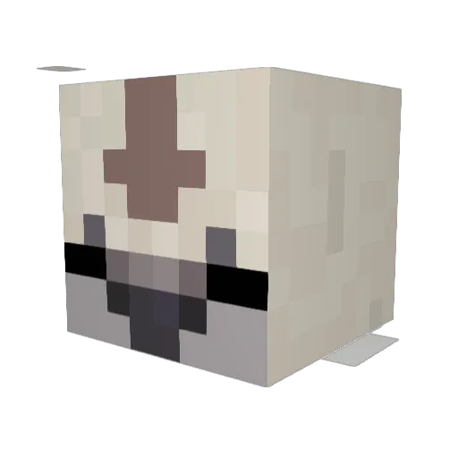 homeless_llama Minecraft avatar head, 3D render