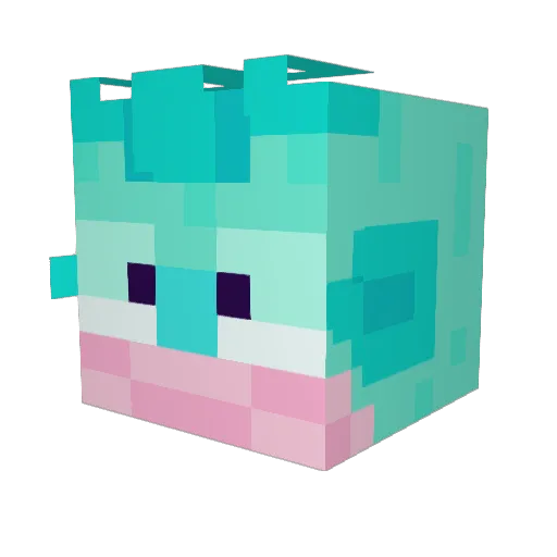 homiechi Minecraft avatar head, 3D render