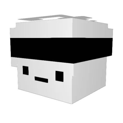 homohippo Minecraft avatar head, 3D render