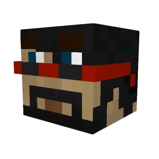 homophobe Minecraft avatar head, 3D render