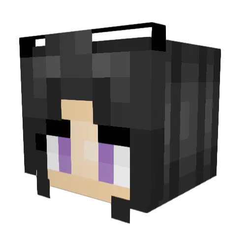 homura30 Minecraft avatar head, 3D render