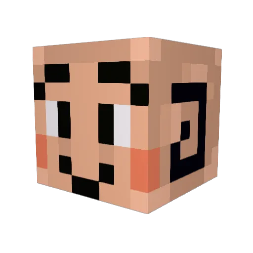 homuran55 Minecraft avatar head, 3D render