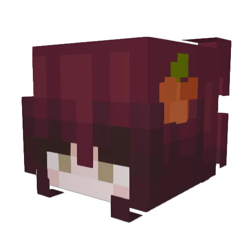 homvy Minecraft avatar head, 3D render