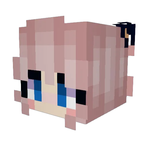 honamis Minecraft avatar head, 3D render