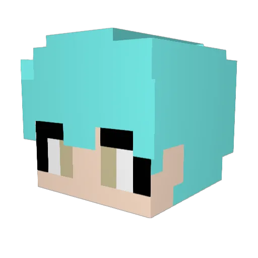 honasion Minecraft avatar head, 3D render