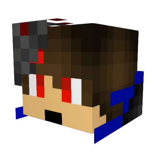 hond_chien Minecraft avatar head, 3D render