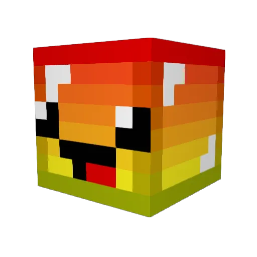 honderful Minecraft avatar head, 3D render