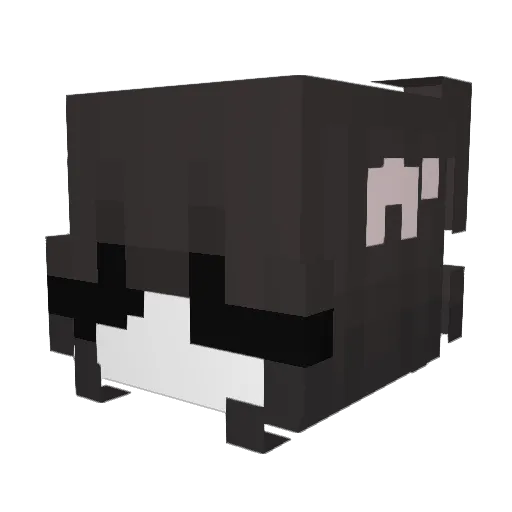 honeka Minecraft avatar head, 3D render