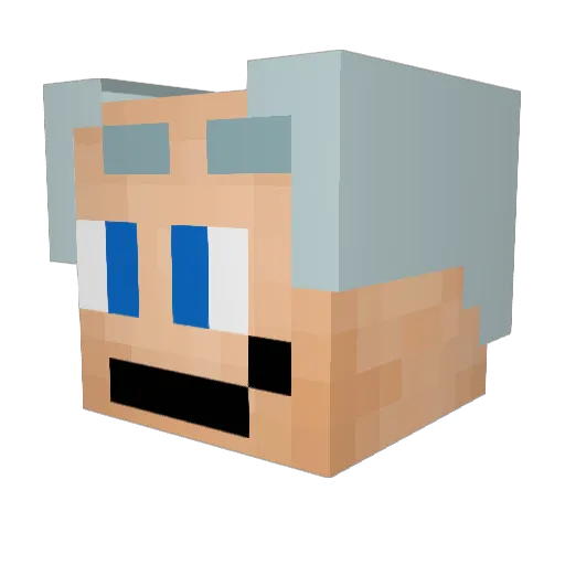 honestlyballn Minecraft avatar head, 3D render