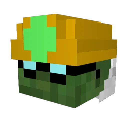 honestyburger Minecraft avatar head, 3D render
