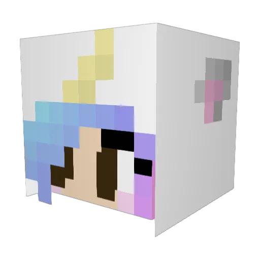 honeubear Minecraft avatar head, 3D render