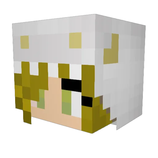honey3 Minecraft avatar head, 3D render