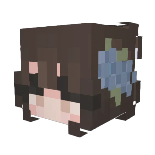 honey_bre Minecraft avatar head, 3D render