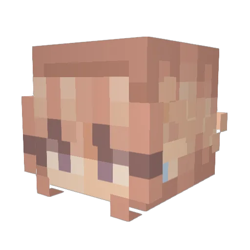honey_glow Minecraft avatar head, 3D render