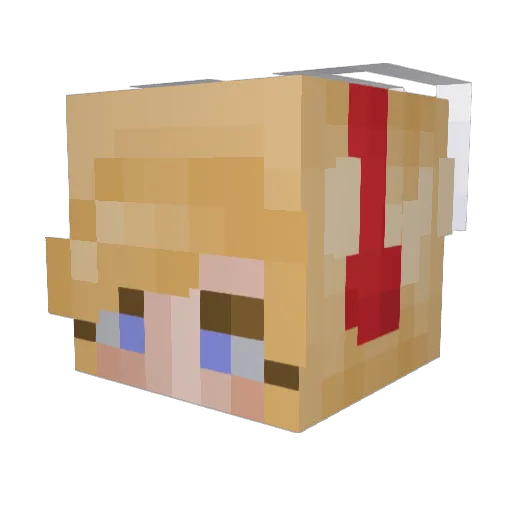 honeybeehan Minecraft avatar head, 3D render