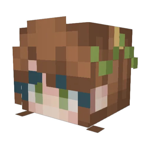 honeybeelec Minecraft avatar head, 3D render