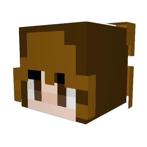 honeybell Minecraft avatar head, 3D render