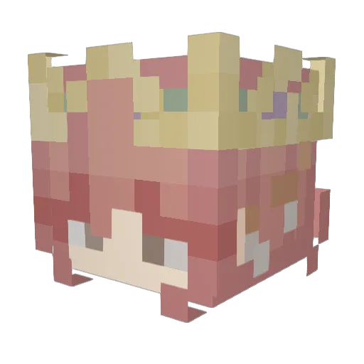 honeybun__ Minecraft avatar head, 3D render