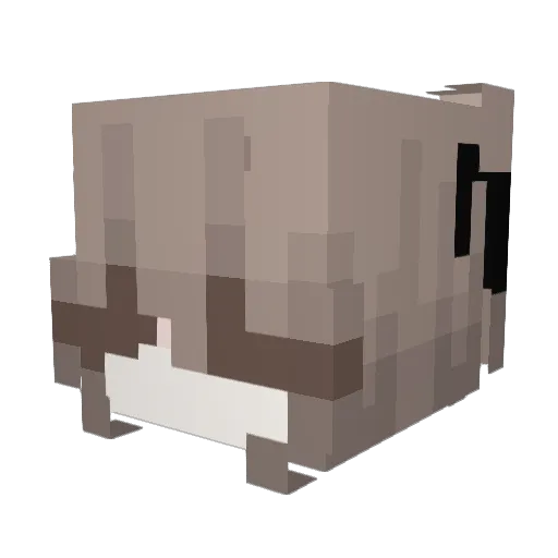 honeygirl Minecraft avatar head, 3D render