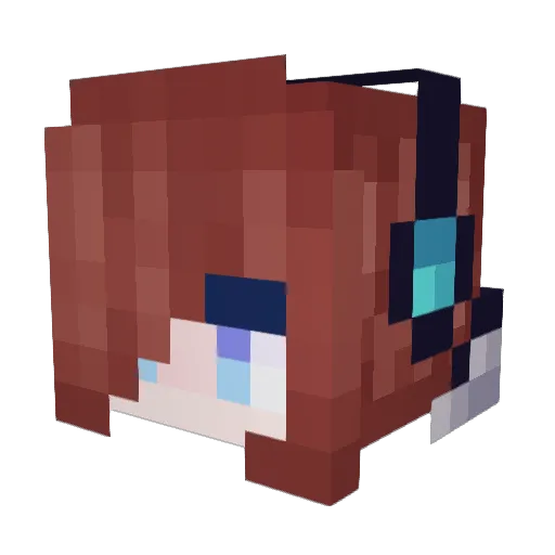 honeyhimii Minecraft avatar head, 3D render