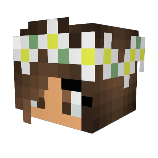 honeyloveee Minecraft avatar head, 3D render