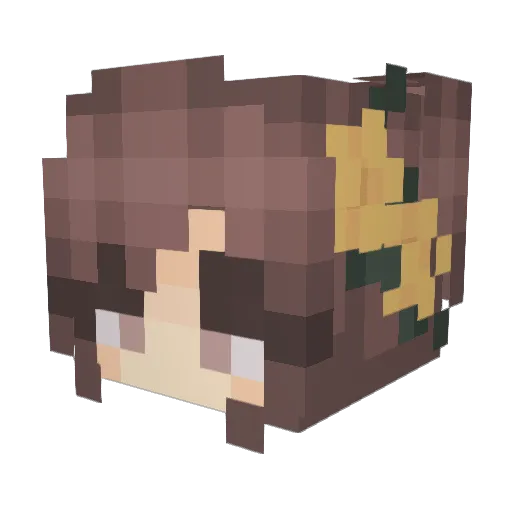honeymoonasm Minecraft avatar head, 3D render
