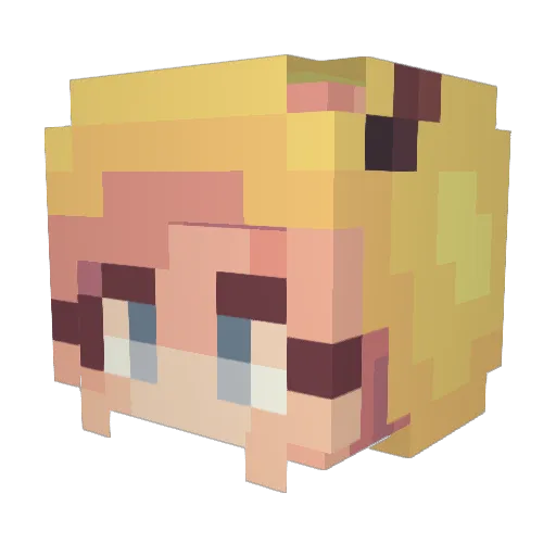 honeypxl Minecraft avatar head, 3D render