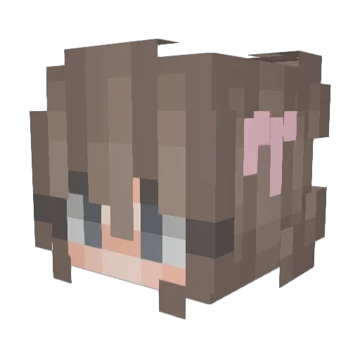 honeyskiies Minecraft avatar head, 3D render